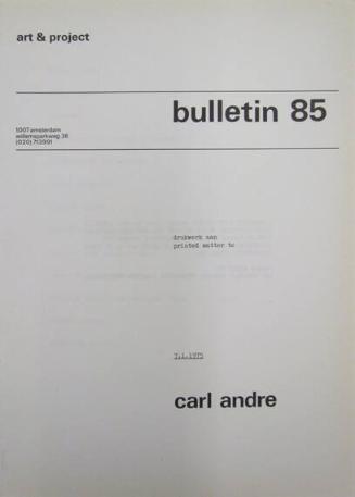 Art & Project Bulletin 85