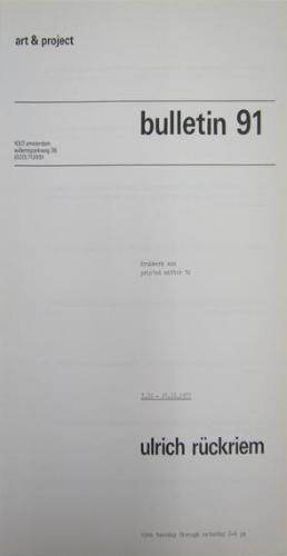 Art & Project Bulletin 91