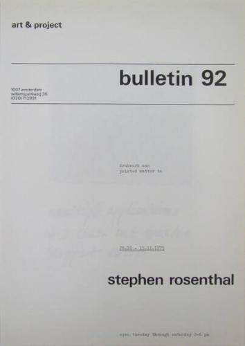 Art & Project Bulletin 92