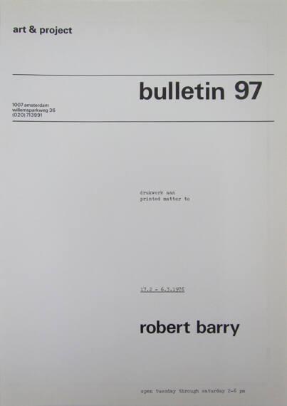 Art & Project Bulletin 97