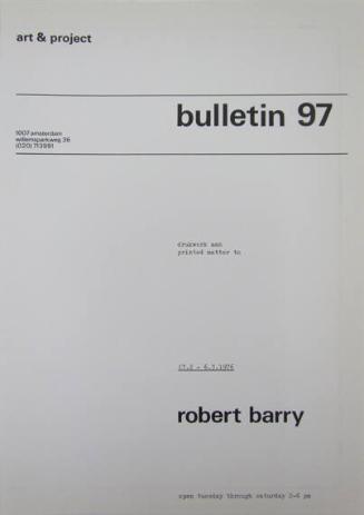 Art & Project Bulletin 97