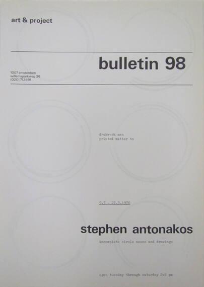 Art & Project Bulletin 98