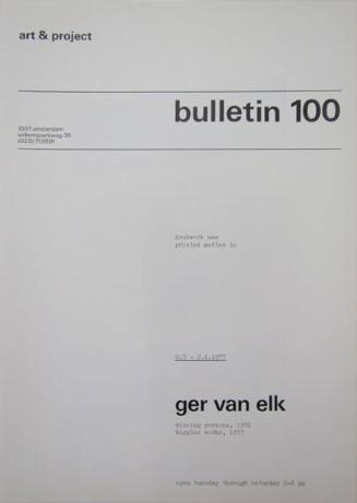 Art & Project Bulletin 100