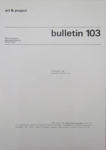 Art & Project Bulletin 103
