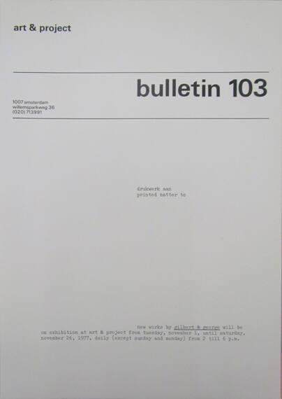 Art & Project Bulletin 103