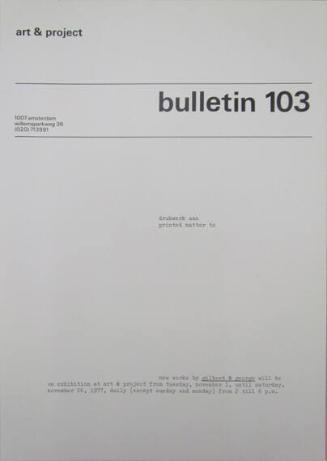 Art & Project Bulletin 103