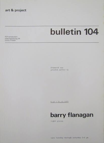 Art & Project Bulletin 104