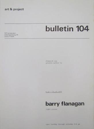 Art & Project Bulletin 104