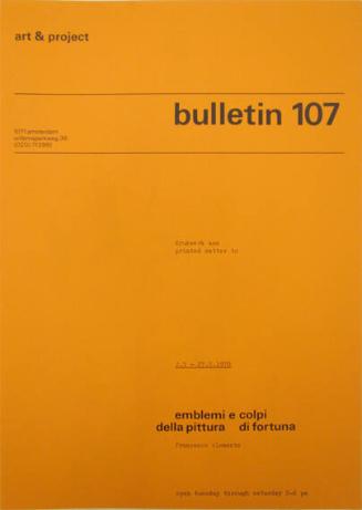 Art & Project Bulletin 107