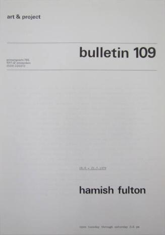 Art & Project Bulletin 109