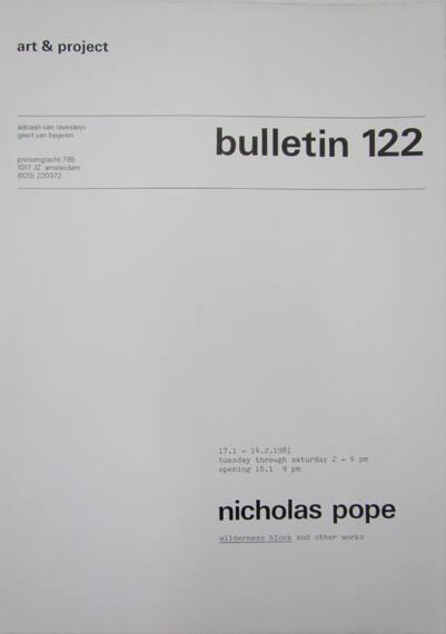 Art & Project Bulletin 122