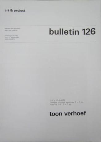 Art & Project Bulletin 126