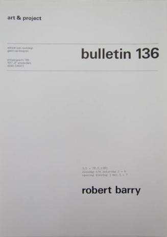 Art & Project Bulletin 136