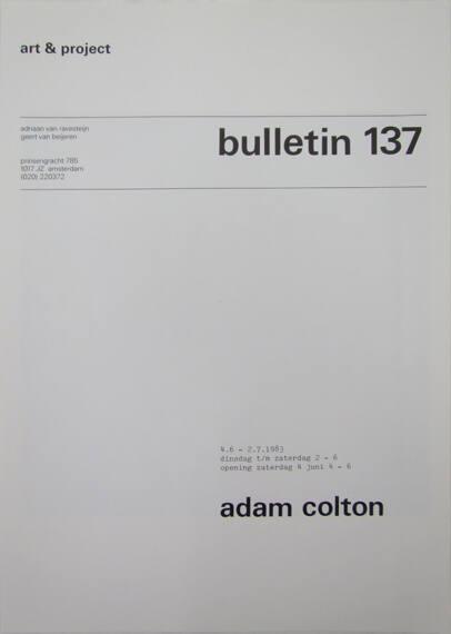Art & Project Bulletin 137