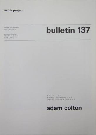 Art & Project Bulletin 137