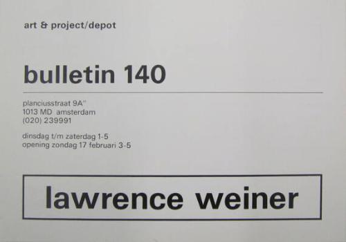 Art & Project Bulletin 140