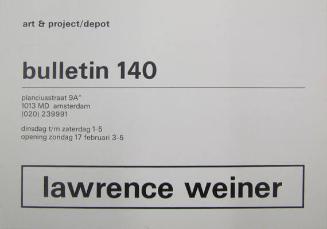 Art & Project Bulletin 140