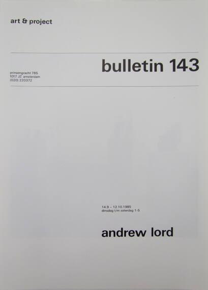 Art & Project Bulletin 143