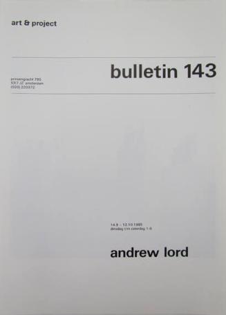 Art & Project Bulletin 143