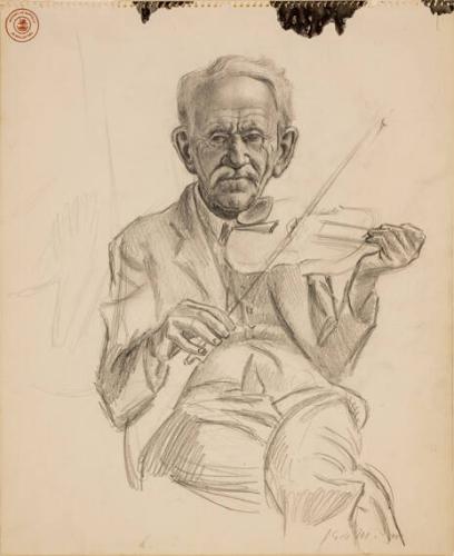Study for Two Old Toms