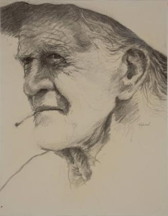 Untitled (portrait of a man with a cigarette)