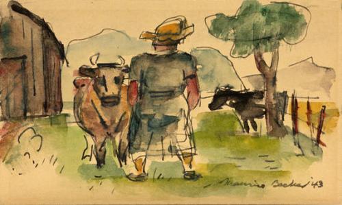 Untitled (Figure With Cow)