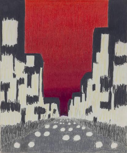Untitled (New York crosstown sunset)