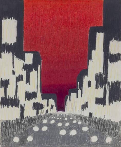 Untitled (New York crosstown sunset)