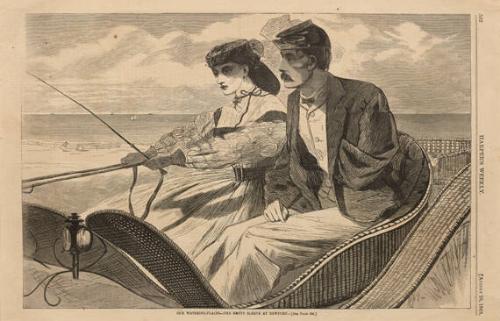 Our Watering-Places -- The Empty Sleeve at Newport (from Harper's Weekly  August 26, 1865)