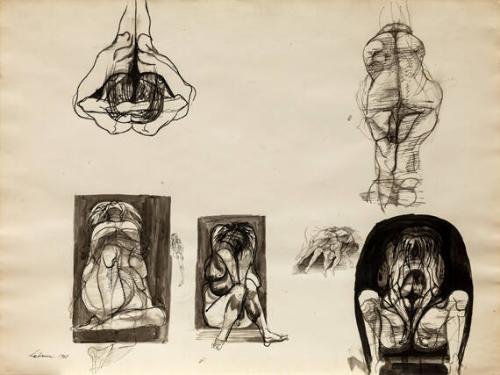 Untitled (Study sheet for Dante's Inferno)