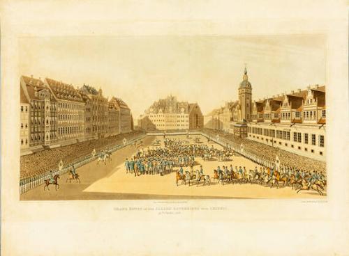 Entry of the Allied Forces into Leipzig after the Victory of the Anti-Napoleonic Coalition in October 1813