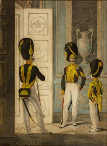 Privates and sergeant of the Palace Grenadiers