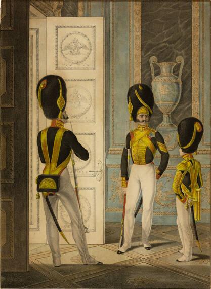 Privates and sergeant of the Palace Grenadiers