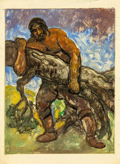 Title Unknown (Man with uprooted tree)