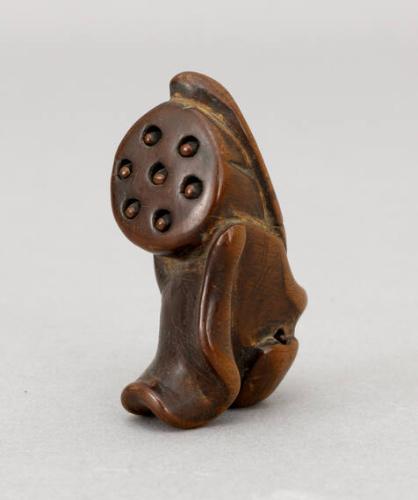 Japanese Netsuke Modeled as a Lotus Pod