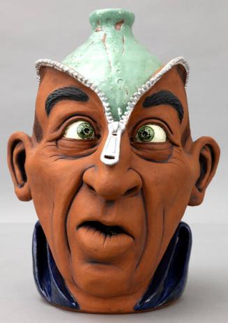 "Zipper Head" Face Jug