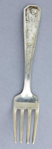 Fork with bulldog motif