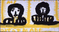 Untitled (two figures with writing)