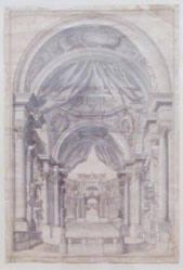 Study for an arcaded architectural interior