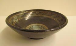 Bowl (Brown With Leaf Pattern On Interior)
