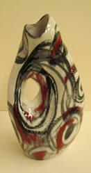 Vase (Red & White Pierced)