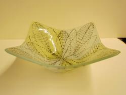 Large Square Bowl (Yellow And White)