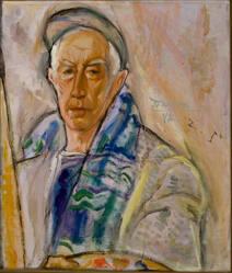 Self-Portrait in Blue Scarf