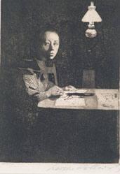 Self-Portrait at Table