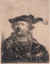 Self-Portrait in a Velvet Cap with Plume