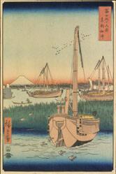 Off Tsukuda Island in the Eastern Capital, from Thirty-six Views of Mt. Fuji