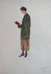 Untitled (standing woman in green coat)