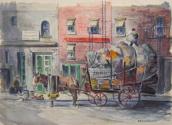Untitled (Horse And Cart In Town Scene)