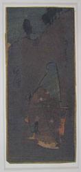 Priests in Kii Province (fragment from a Harimaze sheet illustrating the provinces of Japan)