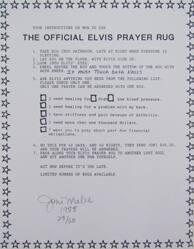 The Official Elvis Prayer Rug (2nd part--instructions)
